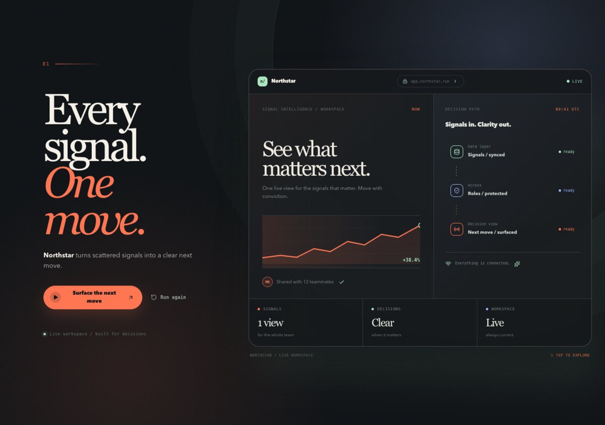 Investor-ready demo hero design